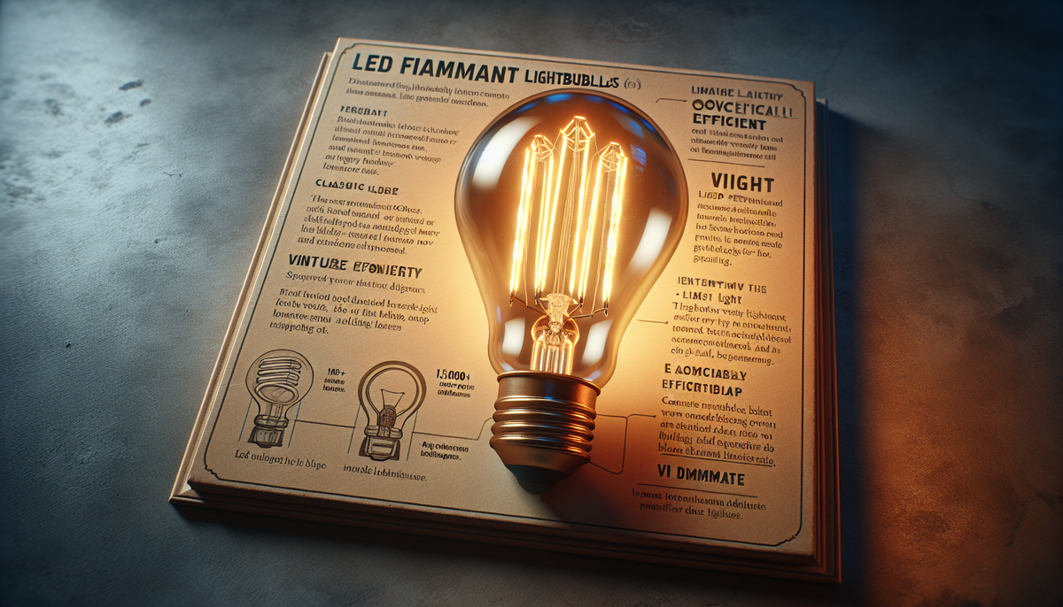 Ampoules LED filament vintage : lumière chaleureuse, économique et durable pour une maison au design rétro