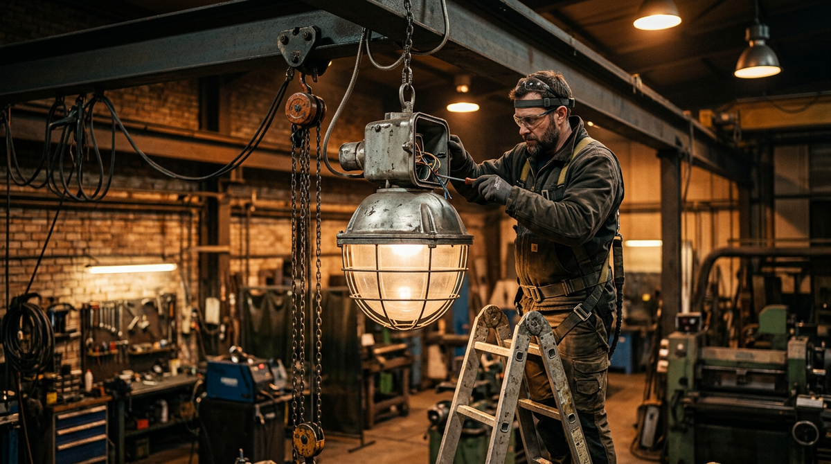 Comment changer l'ampoule de votre suspension industrielle ? Le guide de l'artisan