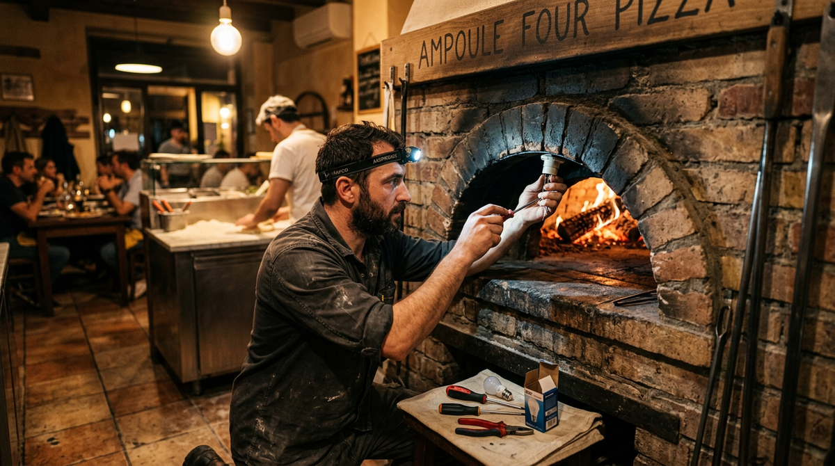 Illustration : comment changer une ampoule pour ampoule four pizza