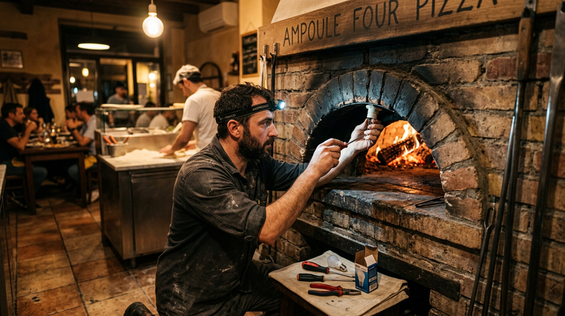 Illustration : comment changer une ampoule pour ampoule four pizza