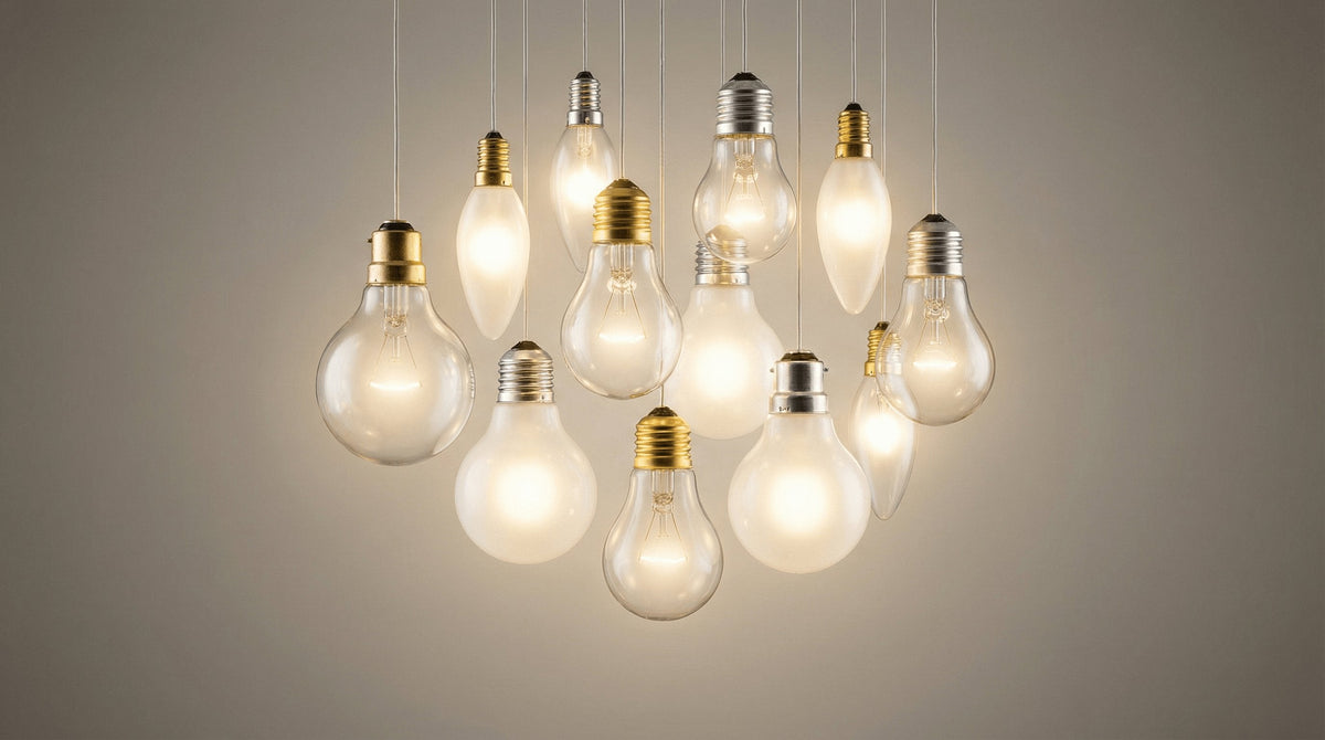 Ampoules à incandescence E27 en verre clair et dépoli