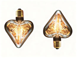 Ampoules Edison vintage à filament en forme de cœur, culot E27