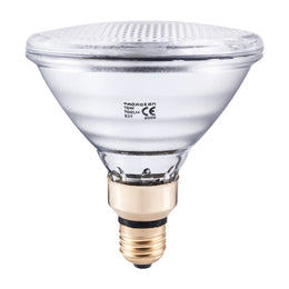 Ampoule halogène PAR38 75 W à culot E27, réflecteur en verre aluminisé, faisceau large de 30°