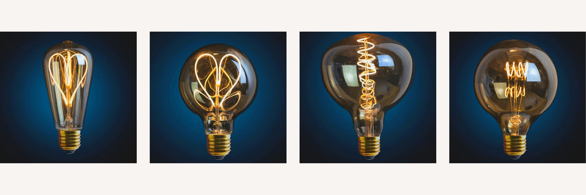 Quatre ampoules vintage à filament décoratif