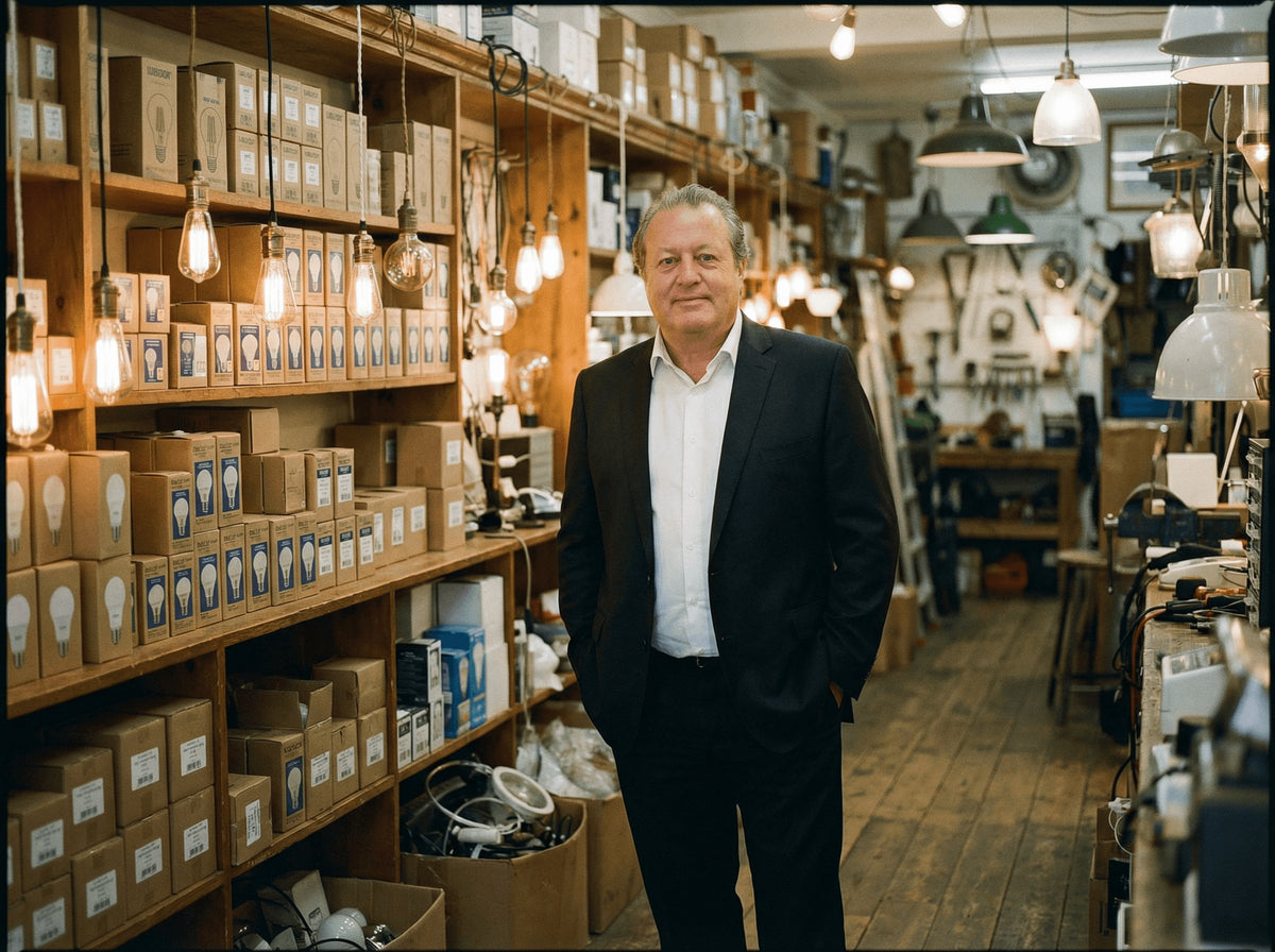 Intérieur du magasin Jurassic Light et ses rayons d'ampoules