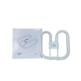 Lampe fluocompacte plate de forme carrée avec culot GR10q à quatre broches