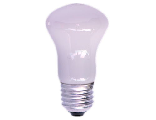 Ampoule champignon M50 en verre blanc opale, culot à vis E27