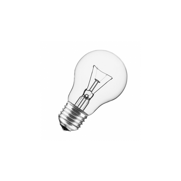 Ampoule A55 basse tension 24 V en verre clair, filament visible, culot à vis E27