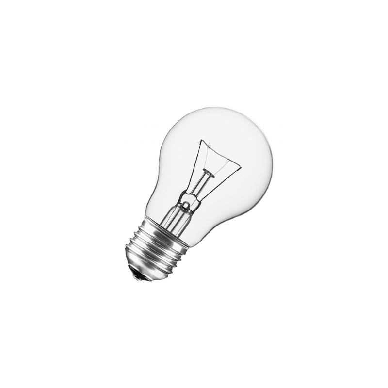 Ampoule A55 basse tension 24 V en verre clair, filament visible, culot à vis E27