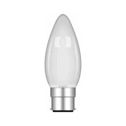 Ampoule flamme C35 en verre dépoli, culot baïonnette B22 à deux ergots