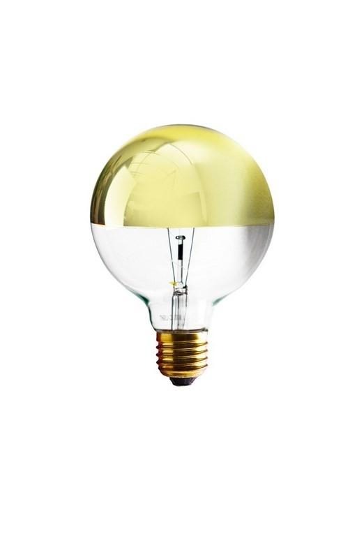 Ampoule globe à calotte dorée incandescente dimmable E27 60 W - Jurassic-Light