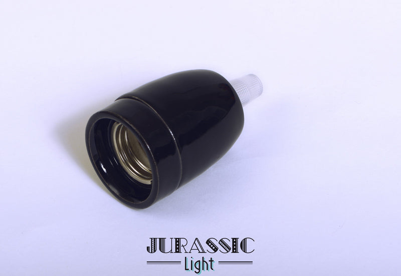 Douille porcelaine noire - Jurassic-Light