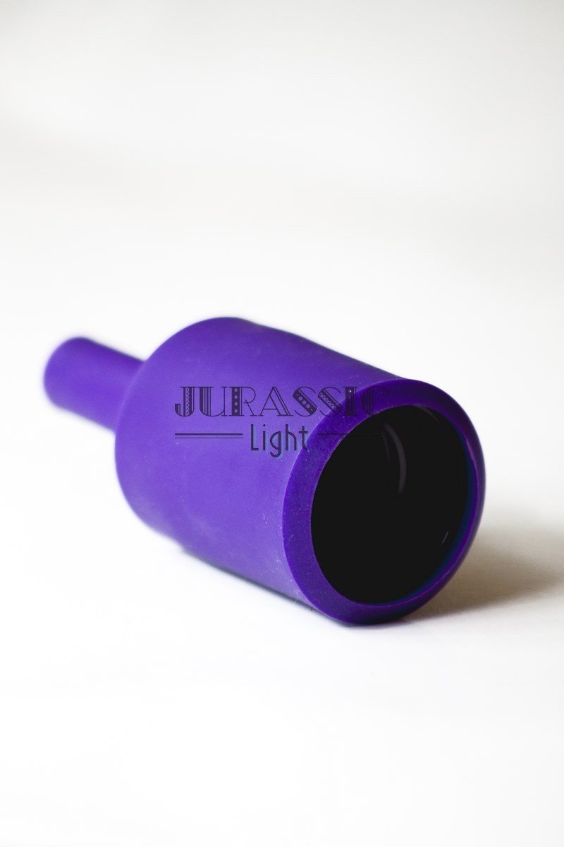 Douille silicone violette E27 avec serre-câble - Jurassic-Light