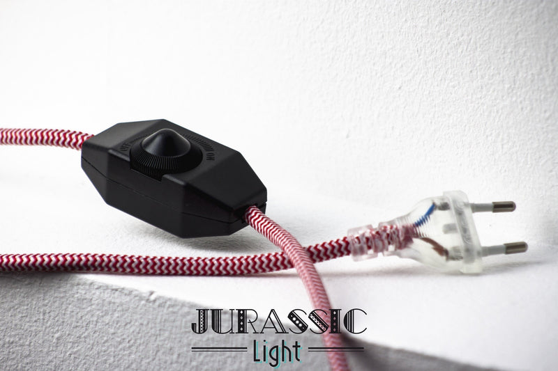 Lampe à poser en cage E27 design béton et métal bras flexible 55 cm SNAKE - Jurassic-Light