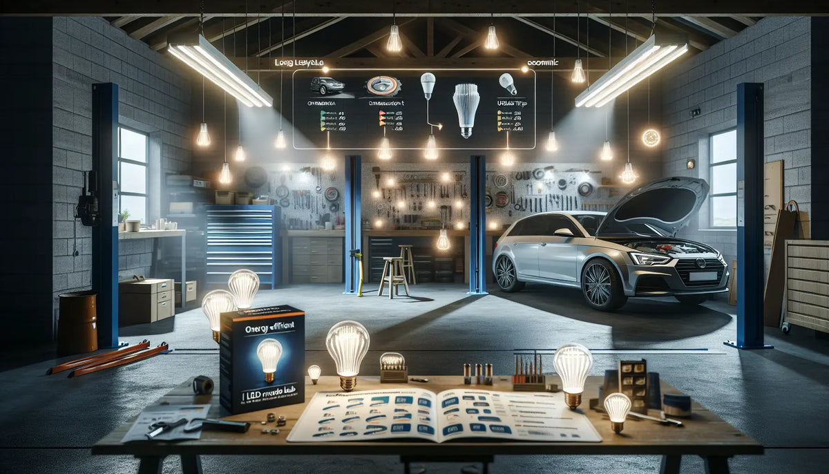 Lampe Plate LED Suspendue - Éclairage Garage Atelier, 200V, Forme OVNI, Neuve