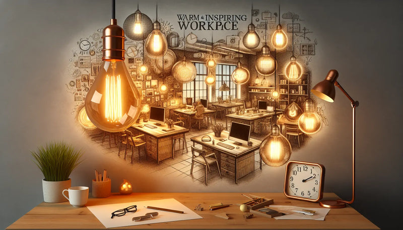 Ampoule filament rétro : créez un bureau cosy et productif avec un éclairage LED design industriel