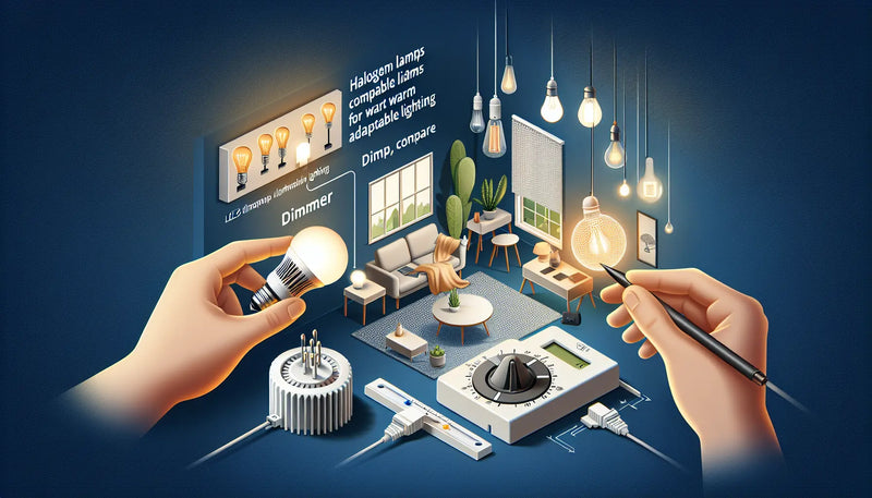 Lampe halogène compatible variateur : fonctionnement, installation et comparatif LED pour un éclairage modulable et chaleureux