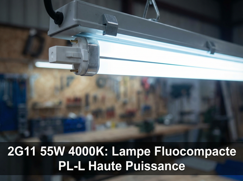 2G11 55W 4000K: Lampe Fluocompacte PL-L Haute Puissance