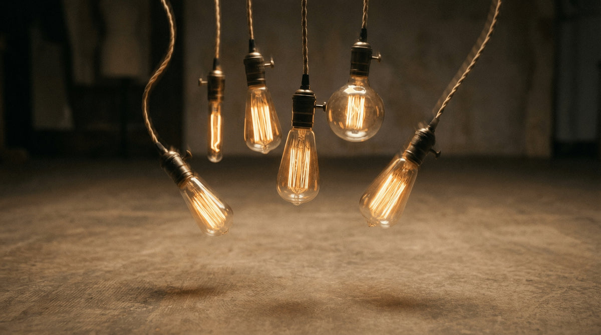 Ampoules E27 à filament vintage suspendues