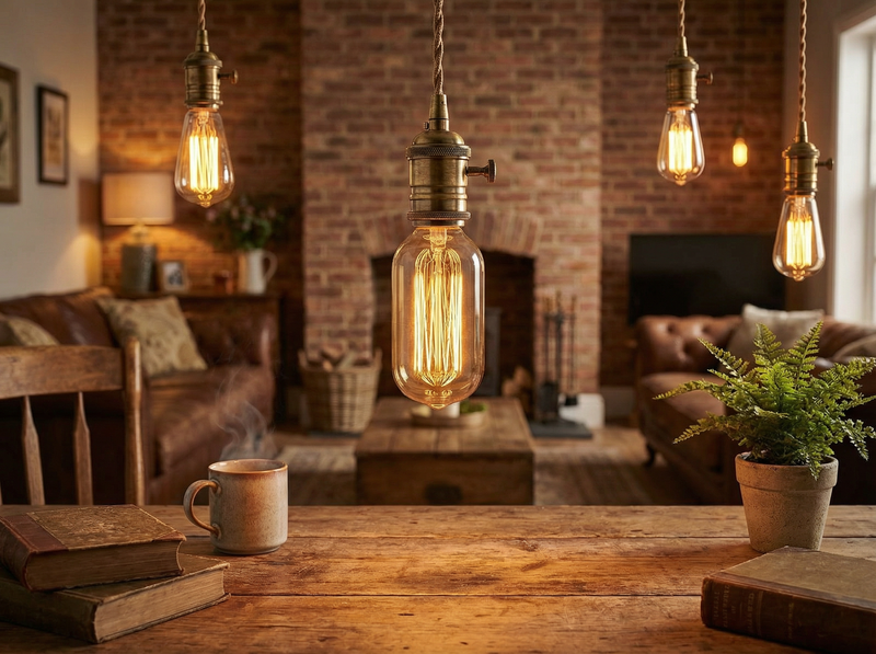 Ampoule Edison rétro T45 filament cage E27 60W - Modèle ALAN