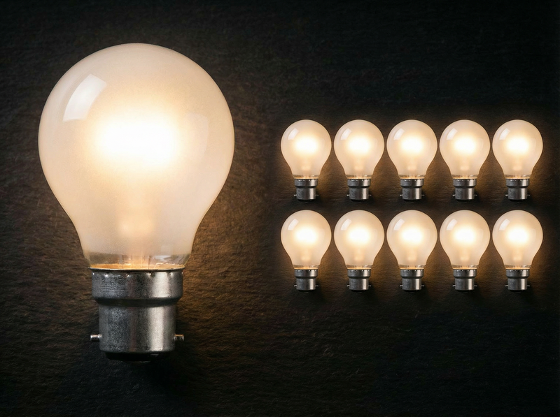 Pack de 10 ampoules sphériques B22 à baïonnette pour un remplacement rapide