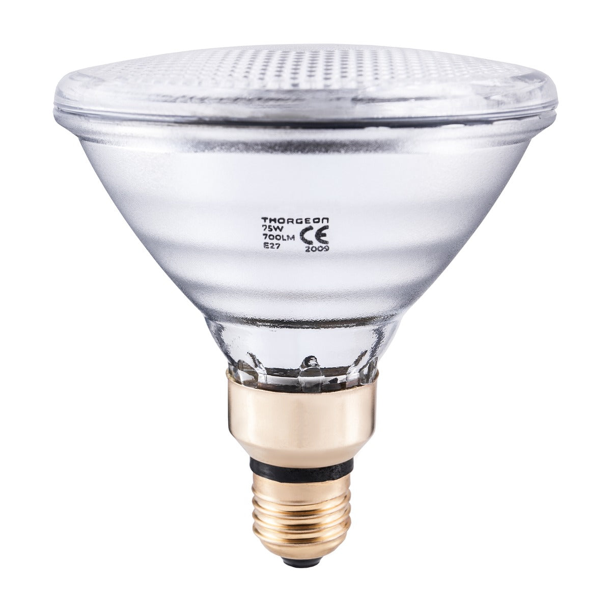 Ampoule halogène PAR38 75 W à culot E27, réflecteur en verre aluminisé, faisceau large de 30°