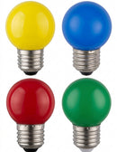 Ampoule LED E27 Sphérique 1.5W Couleur – Rouge, Jaune, Vert ou Bleu