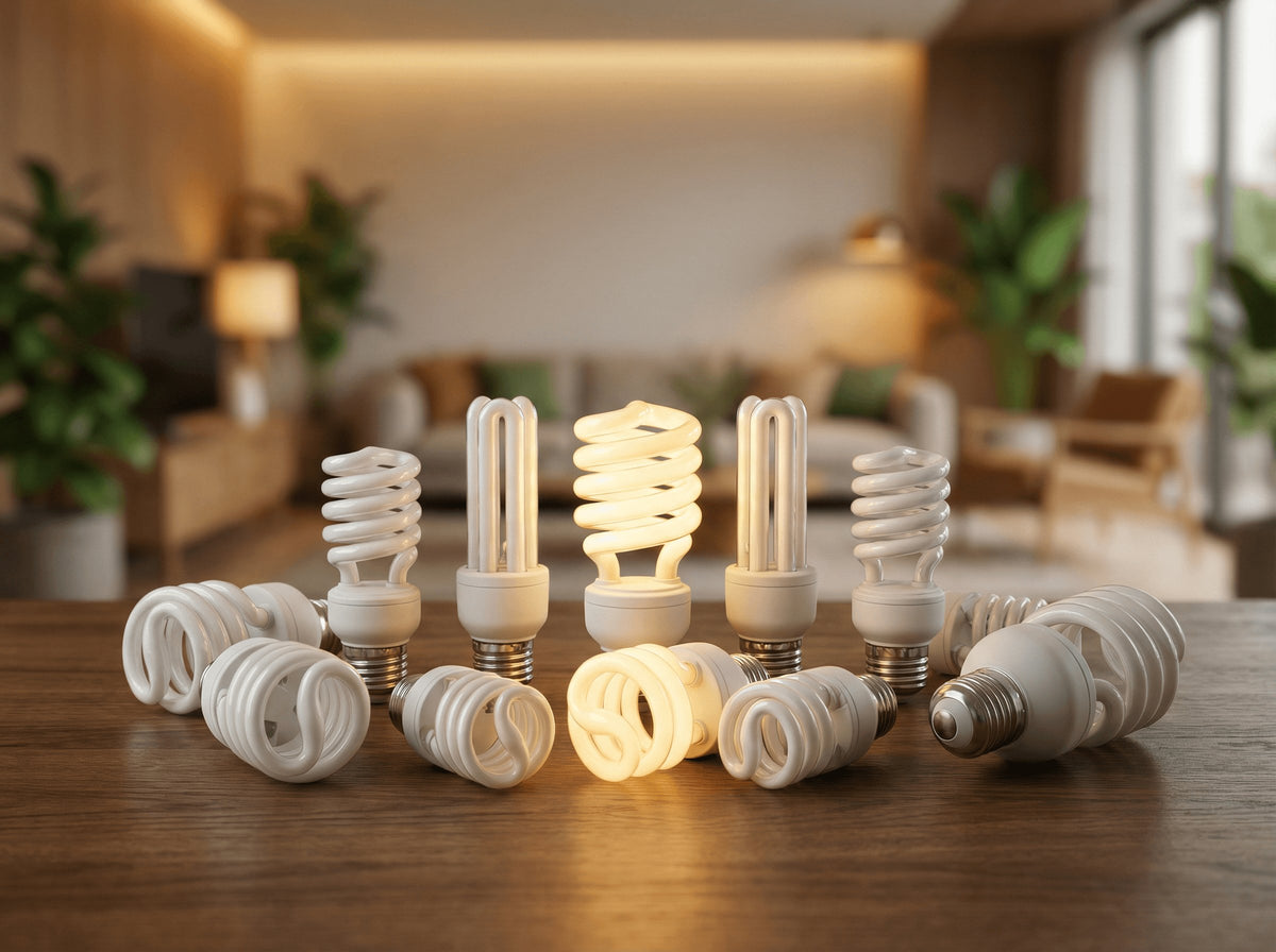 Gamme d'ampoules fluocompactes CFL spirales et tubes