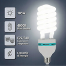 Ampoule fluocompacte CFL 105W E27 E40 lumière blanc neutre 4000K, forte intensité pour grands espaces et éclairage professionnel