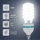 Ampoule fluocompacte CFL 40W E27 4000K offrant un éclairage blanc neutre idéal pour les luminaires domestiques et professionnels