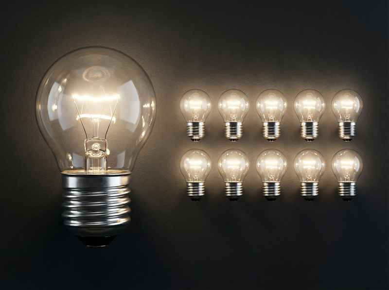 Photo d'ambiance d'une ampoule E27 standard diffusant une lumière rétro chaleureuse