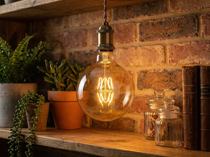 Ampoule à filament globe dimmable E27 60 W modèle Smith