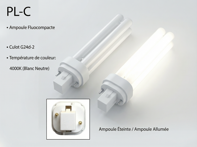 G24D-2 18W 4000K – Lampe Fluocompacte PL-C 18W 2 Broches