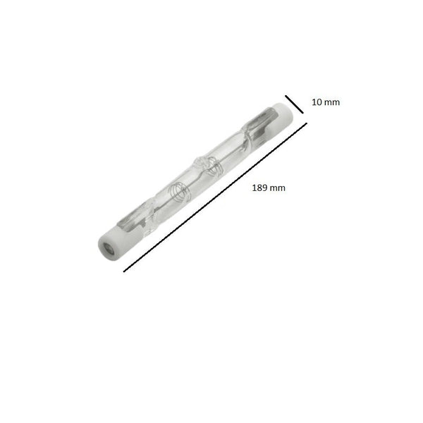Crayon halogène linéaire R7s de 189 mm en quartz clair (autre vue)