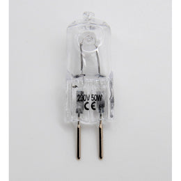 Capsule halogène 230 V en verre clair à deux broches GY6.35
