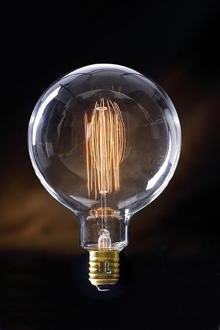 Ampoule à filament globe 125 mm dimmable E27 60 W modèle Gordon - Jurassic-Light