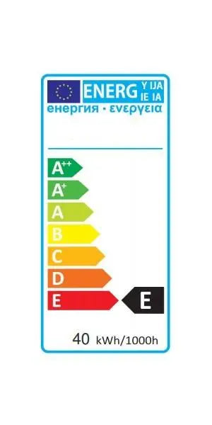 Ancienne étiquette énergie européenne, barème de A++ à E