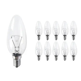 ampoule flamme incandescente verre clair culot e14 filament