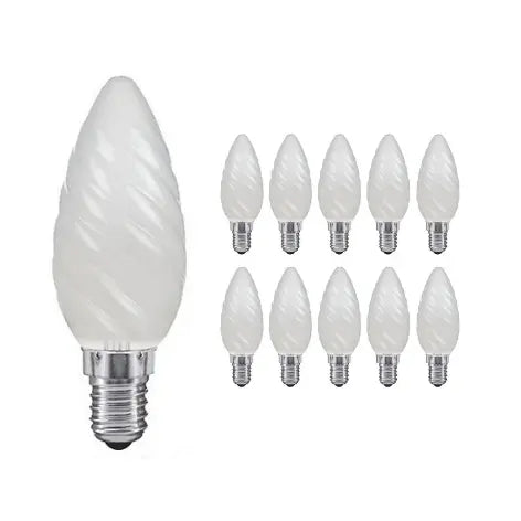 Ampoule flamme incandescente à filament torsadée 40w ou 60w culot e14 pour lustre ancien à pampille