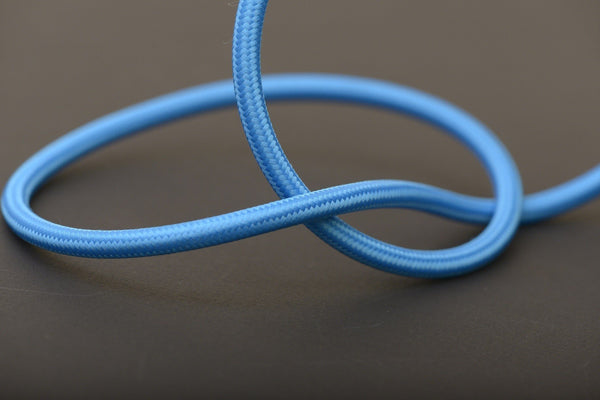 Câble tissu bleu lisse - Jurassic-Light