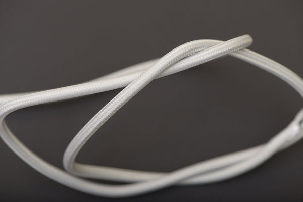 Câble tissu gris perle lisse - Jurassic-Light