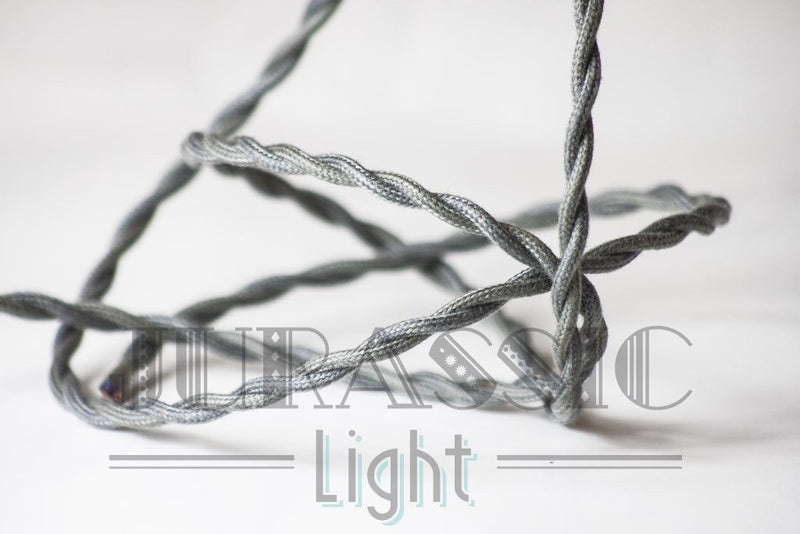 Câble tissu gris torsadé - Jurassic-Light