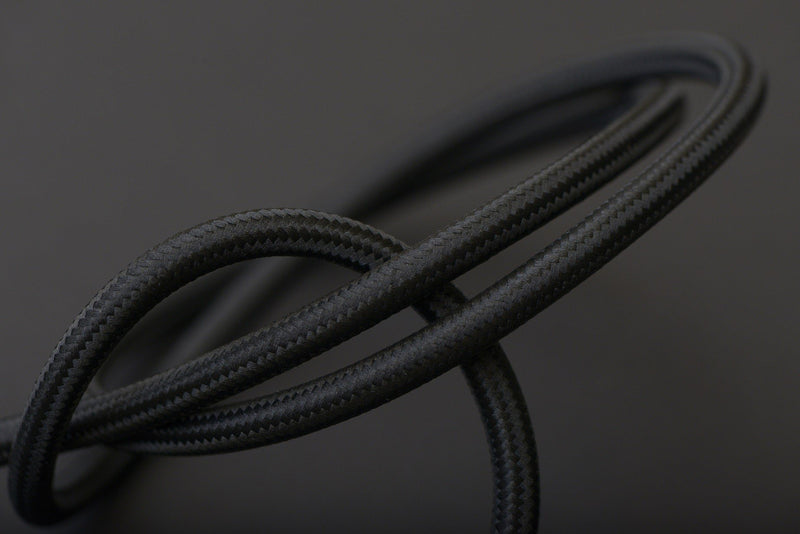 Câble tissu noir lisse - Jurassic-Light