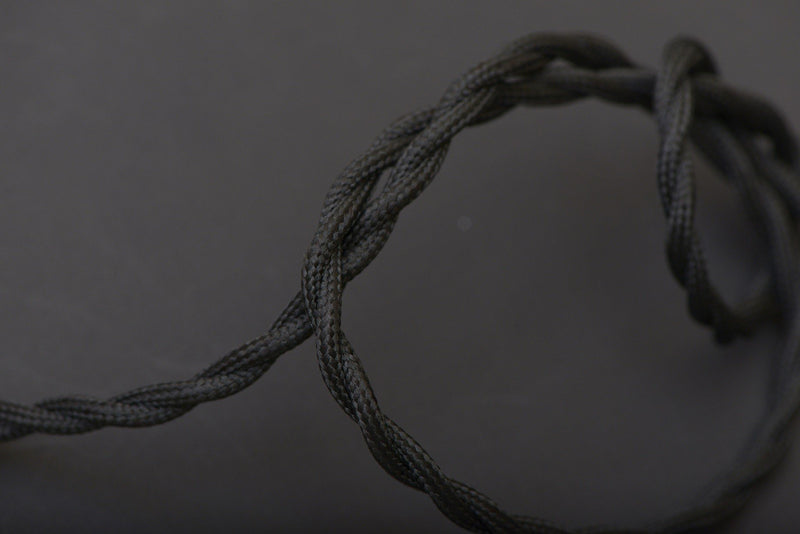Câble tissu noir torsadé - Jurassic-Light