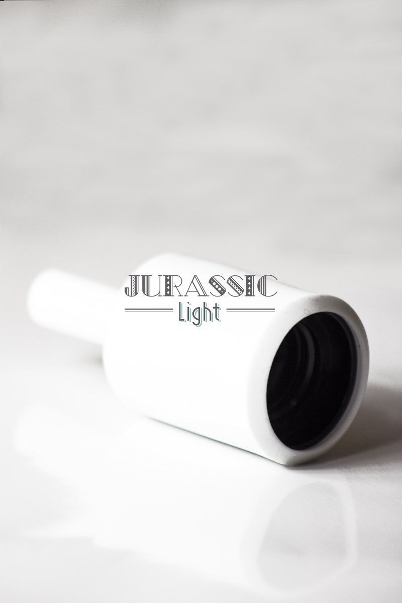 Douille silicone blanche E27 avec serre-câble - Jurassic-Light