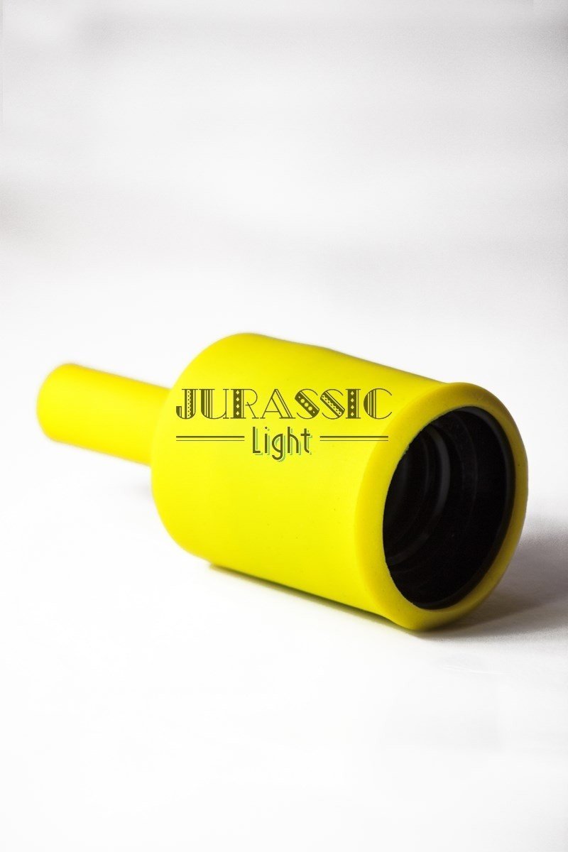 Douille silicone jaune E27 avec serre-câble - Jurassic-Light