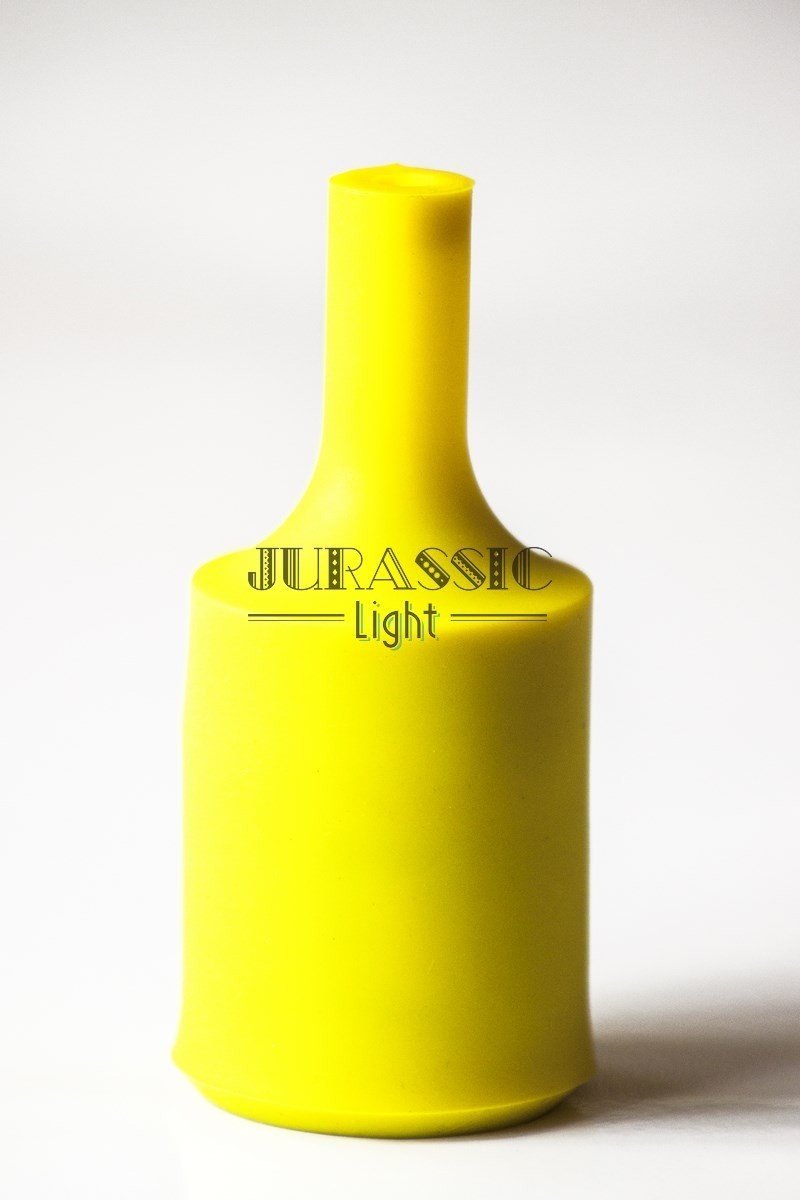 Douille silicone jaune E27 avec serre-câble - Jurassic-Light