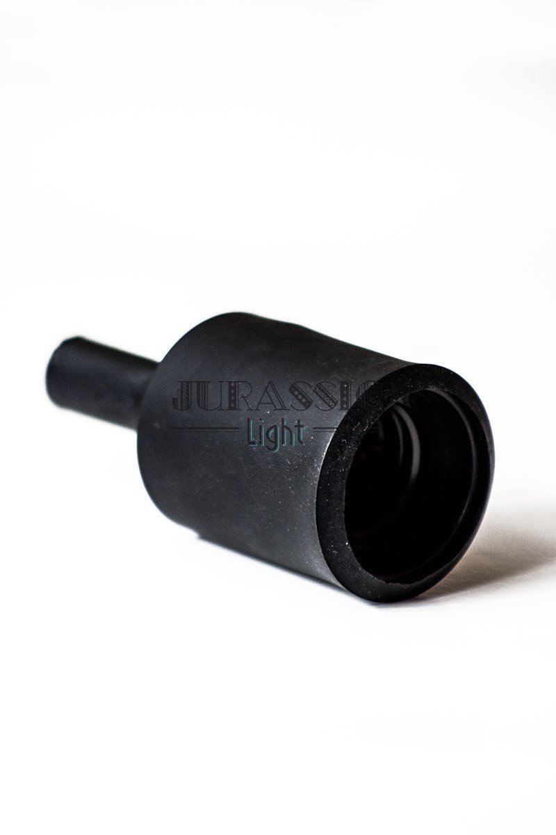 Douille silicone noire E27 avec serre-câble - Jurassic-Light