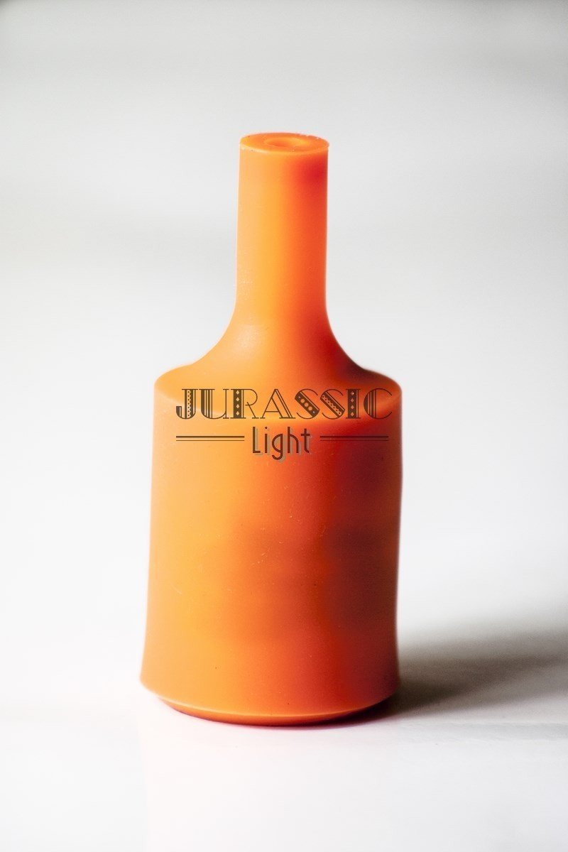 Douille silicone orange E27 avec serre-câble - Jurassic-Light