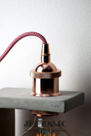 Lampe à poser en béton design Kubic + ampoule Edison globe 30 mm incluse - Jurassic-Light